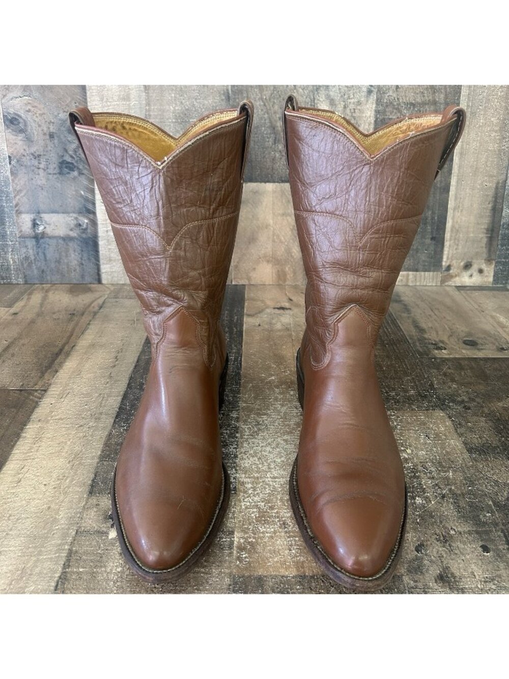 Nocona Vintage Classic Brown Western Cowboy Boots Mens 12 D